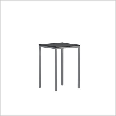NewYork steel sitztisch 50 x 50 schwarz schraeg